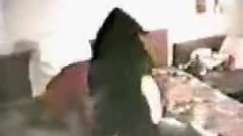 Massive ebony creature slams into the moist opening of a novice bestiality lover