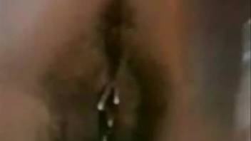 Stocking-clad beast-lover receives intense internal cumshot