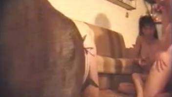 Steamy group sex with sexy vixens and a perverted pup
