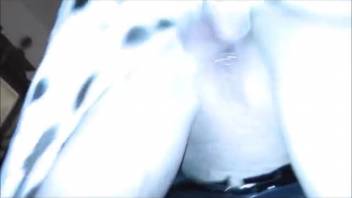 Intense sex scene featuring an obedient homemaker and her pet dog