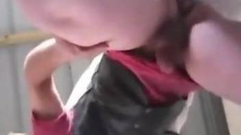 Nude gay man gets anal fucked by a horse in harsh XXX